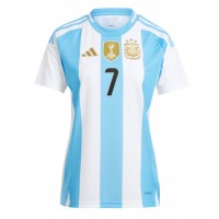 Dres Argentína Rodrigo De Paul #7 Domáci pre Ženy Copa America 2024 Krátky Rukáv
